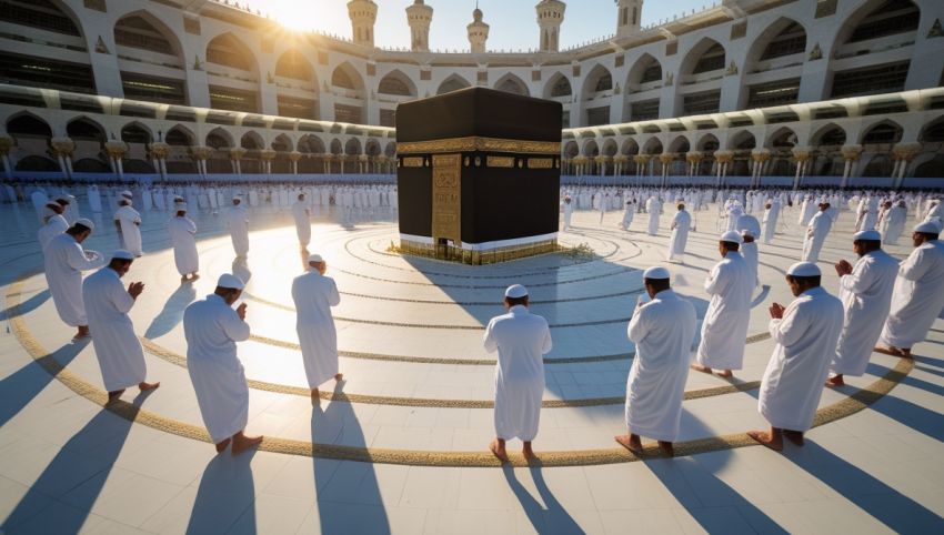 Jamaah haji mengelilingi Ka'bah di Mekkah