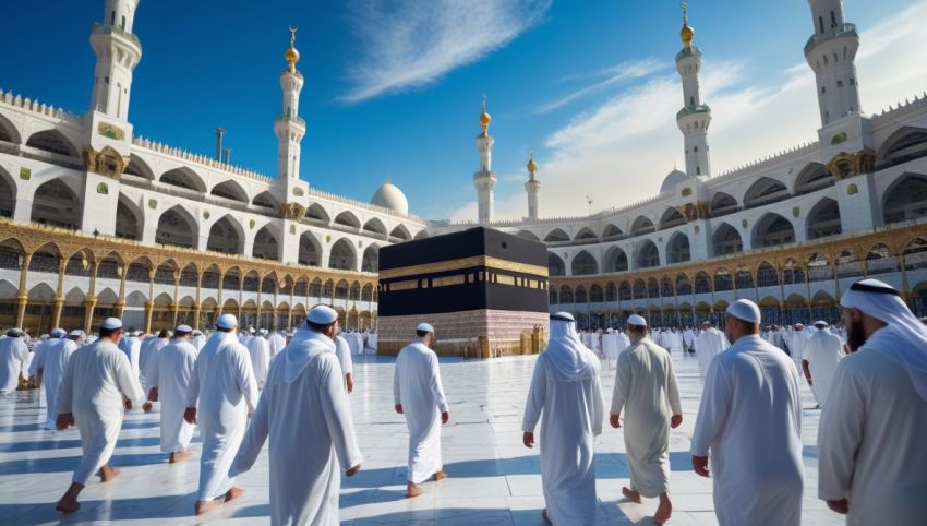 Ilustrasi perjalanan spiritual haji dan umroh