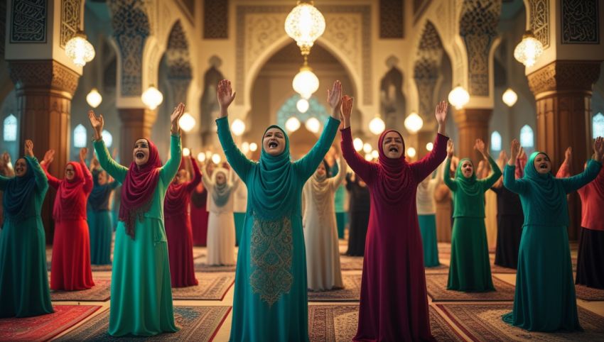 Umat Muslim bertakbir di malam Idul Fitri