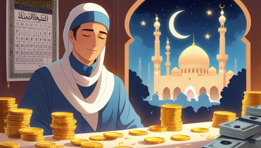 Ilustrasi umat Islam menghitung dan menyalurkan zakat mal
